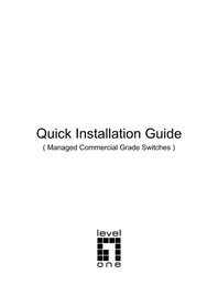 Notice LEVELONE GTL5291 Commutateur