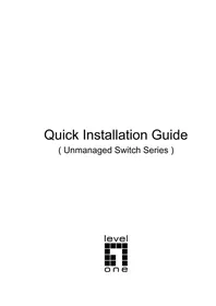 Notice LEVELONE GEU0821 Commutateur