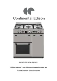 Notice CONTINENTAL EDISON CECP903FBXD Cuisinière