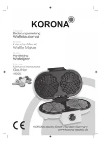 Notice KORONA 41020 Waffeleisen