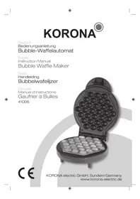 Notice KORONA 41005 Waffeleisen