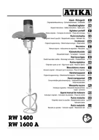 Notice ATIKA RW 1600 A Verfmenger