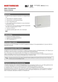 Notice KATHREIN BZD 32 TV Antenna