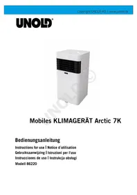 Notice UNOLD ARCTIC 7K 86220 Airconditioning