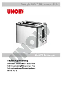 Notice UNOLD 2ER KOMPAKT 38215 Toster