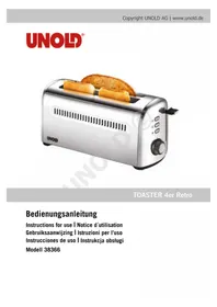 Notice UNOLD 38366 Toster
