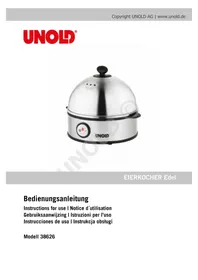 Notice UNOLD EDEL 38626 Eierkocher