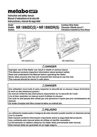 Notice HiKOKI NR1890DC(S) Grapadora