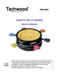 Notice TECHWOOD TRC604 Plaque de grill