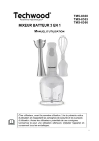 Notice TECHWOOD TMS8365 Blender