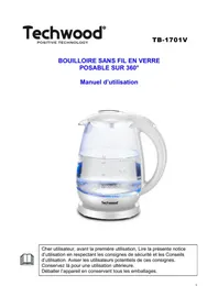 Notice TECHWOOD TB1717V Bouilloire