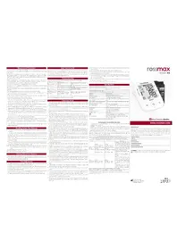 Notice Rossmax X5 Tensiomètre