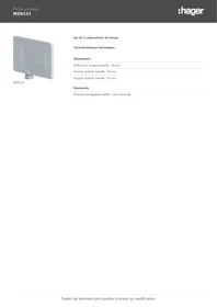 Notice HAGER MZN131 Accessoire électrique