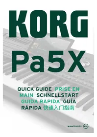 Notice KORG PA5X Synthétiseur