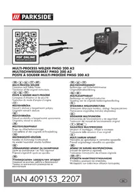 Notice PARKSIDE PMSG 200 A2 Poste à souder