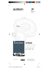 Notice AUDISON PRIMA APBMW S84.2 Caisson de basses
