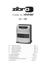 Notice Toyotomi ZIBRO LC 132 Aquecimento