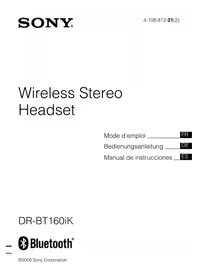 Notice SONY DRBT160IK Casque audio