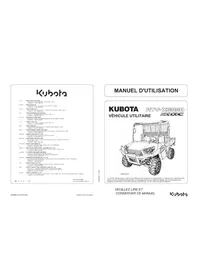 Notice KUBOTA SIDEKICK RTVXG850 Véhicule utilitaire