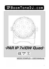 Notice BOOMTONEDJ PAR IP 7X10W QUAD Machine à effet