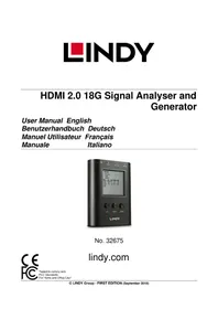 Notice Lindy 32675 Analyseur de signal HDMI