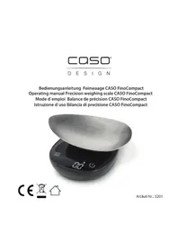 Notice CASO FINOCOMPACT Küchenwaagen
