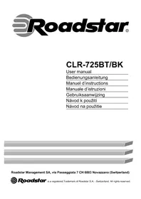 Notice ROADSTAR CLR725BTBK Radio-réveil