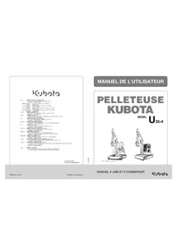 Notice KUBOTA U354 Excavateur