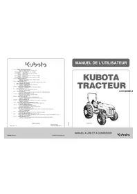 Notice KUBOTA L3301 Tracteur