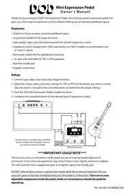 Notice DOD MINI EXPRESSION PEDAL Pédale d'effet pour guitare électrique