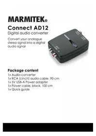 Notice MARMITEK CONNECT AD12 Ljud/video-omvandlare