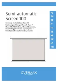 Notice Overmax SEMI AUTOMATIC SCREEN 100 Écran de projection