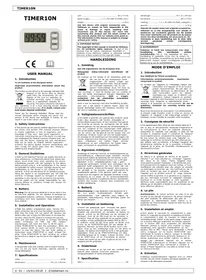 Notice VELLEMAN TIMER10N Chronomètre