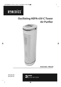 Notice HOMEDICS AR29EU Luftrenser