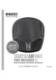 Notice HOMEDICS SHIATSU AIR MAX FMS307 Foot bath