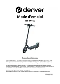 Notice DENVER SEL10800 Scooter
