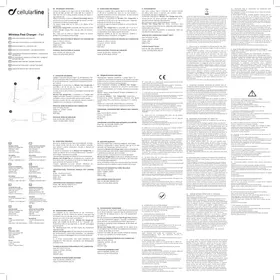 Notice Cellular Line WIRELESS FAST CHARGER PAD Chargeur de piles