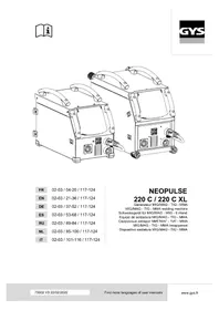 Notice GYS NEOPULSE 220 C XL 焊接机