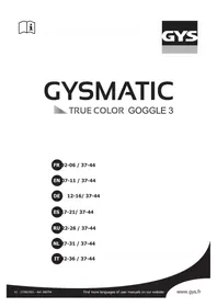 Notice GYS LCD GYSMATIC GOGGLE 3 Occhiali protettivi