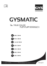 Notice GYS LCD GYSMATIC FLIPFLAP GOGGLE 3 Occhiali protettivi