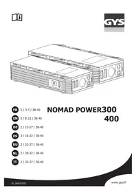 Notice GYS NOMAD POWER 300 Перезаряжаемая батарея