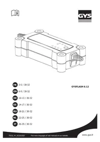 Notice GYS GYSFLASH 6.12 Зарядное устройство для батареек