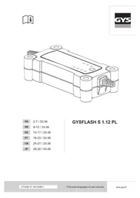 Notice GYS GYSFLASH S 1.12 PL Carregador de pilhas