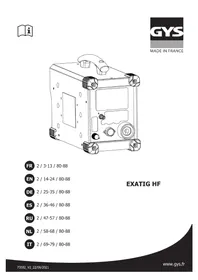 Notice GYS EXATIG HF Saldatrice