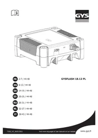 Notice GYS GYSLASH 18.12 PL Зарядное устройство для батареек