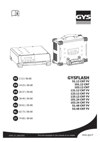 Notice GYS GYSFLASH 103.12 CNT Зарядное устройство для батареек