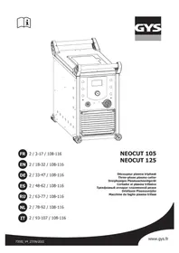 Notice GYS NEOCUT 105 Affettatrice