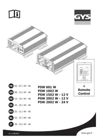 Notice GYS PSW 2002 W Электрический инвертор