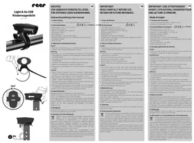Notice Reer LIGHT & GO USB 53161 Lampe vélo