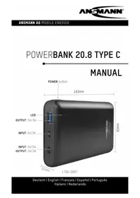 Notice ANSMANN POWERBANK 20.8 Batterie portable